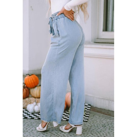 Azura Exchange High Waist Wide Leg Tencel Jeans - Picture 6 of 9